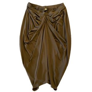 v-waist ruched pencil skirt